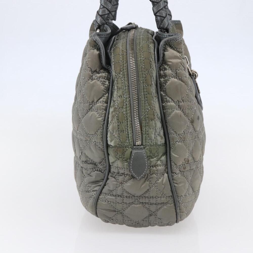 Christian Dior Canage Hand Bag Nylon Gray Silver Auth 147959 - Picture 3 of 16